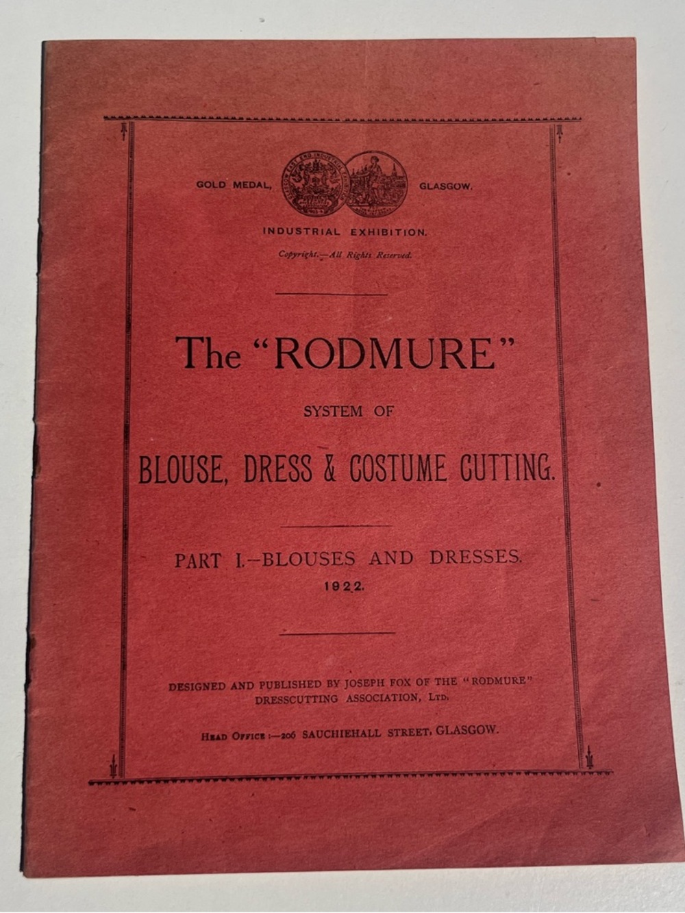 Antique 1922 Dressmaking Booklet – Rodmure System